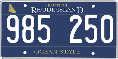 RI license plate 985250