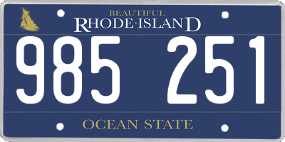 RI license plate 985251