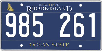 RI license plate 985261