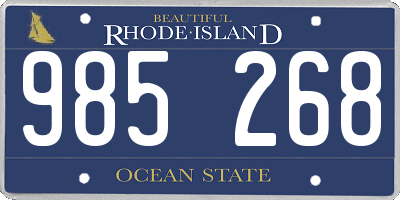 RI license plate 985268