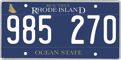 RI license plate 985270