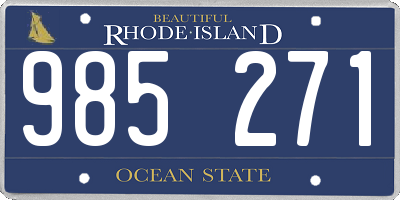 RI license plate 985271