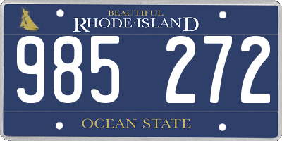 RI license plate 985272