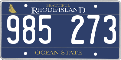 RI license plate 985273