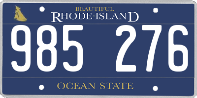 RI license plate 985276