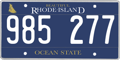 RI license plate 985277