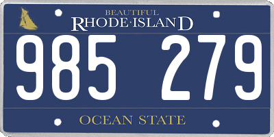 RI license plate 985279