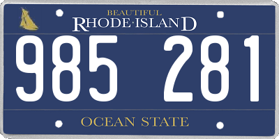 RI license plate 985281