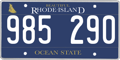 RI license plate 985290