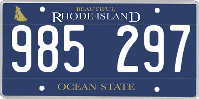 RI license plate 985297