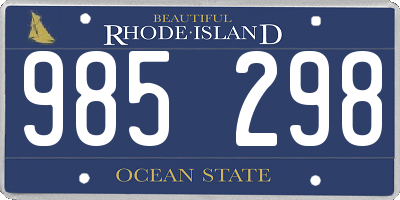 RI license plate 985298