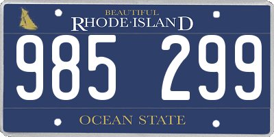 RI license plate 985299