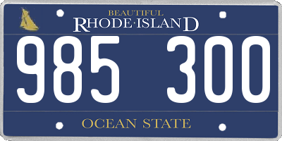 RI license plate 985300