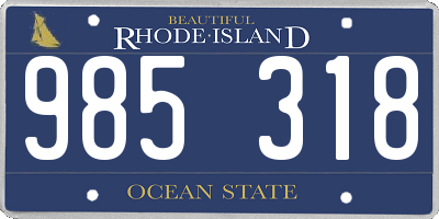 RI license plate 985318