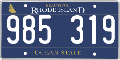 RI license plate 985319