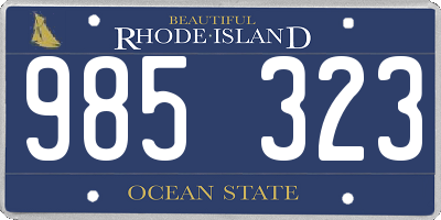 RI license plate 985323