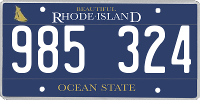 RI license plate 985324