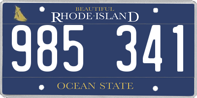 RI license plate 985341