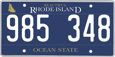 RI license plate 985348