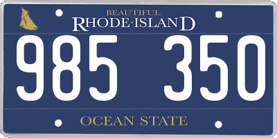 RI license plate 985350