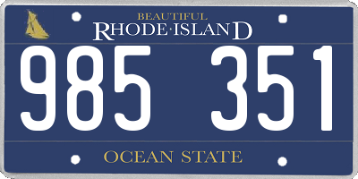 RI license plate 985351