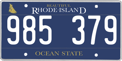 RI license plate 985379