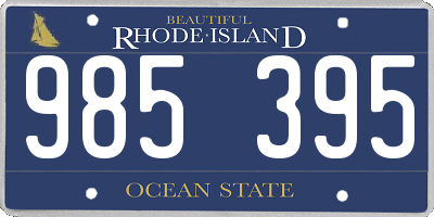 RI license plate 985395