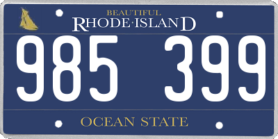 RI license plate 985399