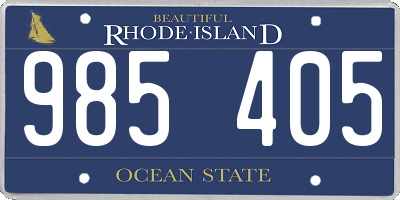 RI license plate 985405