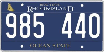 RI license plate 985440