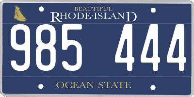 RI license plate 985444