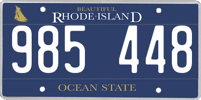 RI license plate 985448