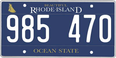 RI license plate 985470