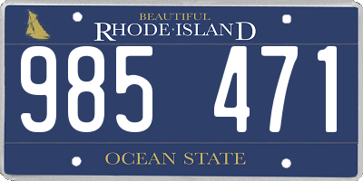 RI license plate 985471