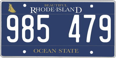 RI license plate 985479