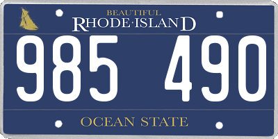 RI license plate 985490