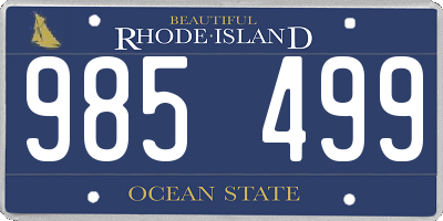 RI license plate 985499