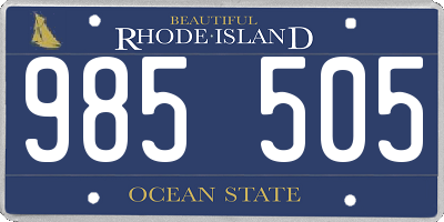 RI license plate 985505