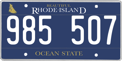 RI license plate 985507