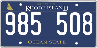 RI license plate 985508