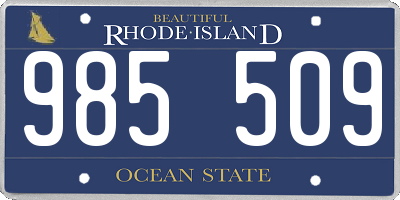 RI license plate 985509