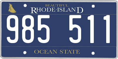 RI license plate 985511