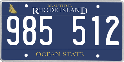 RI license plate 985512