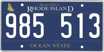 RI license plate 985513