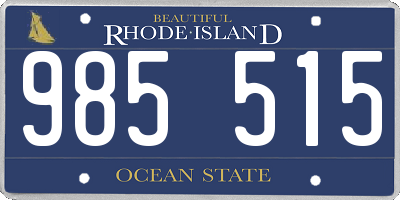 RI license plate 985515