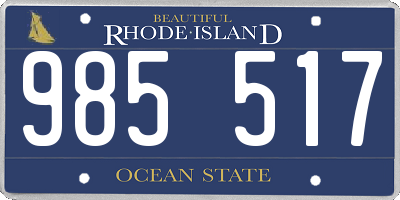 RI license plate 985517