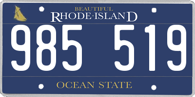 RI license plate 985519