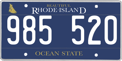 RI license plate 985520