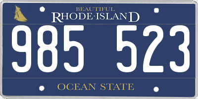 RI license plate 985523