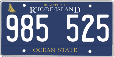 RI license plate 985525